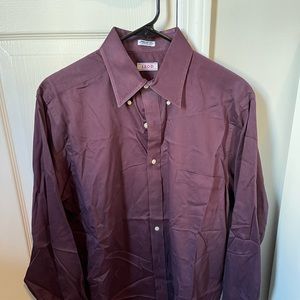 Purple IZOD Long Sleeve Button-up